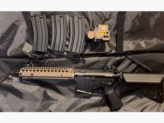 Begadi Sport M4 "NOVA" Daniel Defense MK18 -GEN.5- Upgrade S-AEG met PRO HopUp, CORE EFCS / Mosfet & FSWS -bicolor