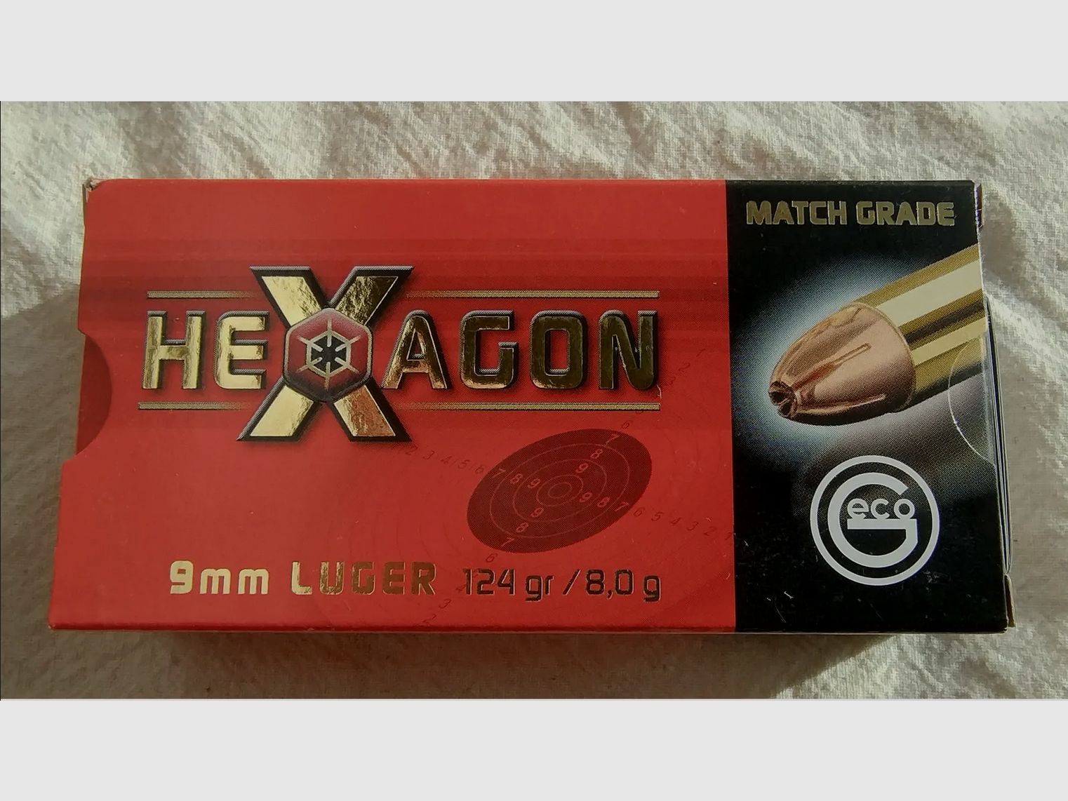 GECO HEXAGON 9mm Luger 9 mm 124grs  °°°°°°°°°°°°°°°°°°