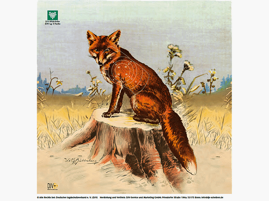 DJV-Luftgewehrscheibe Nr. 3 (Fuchs, 10m, 100 Stück)