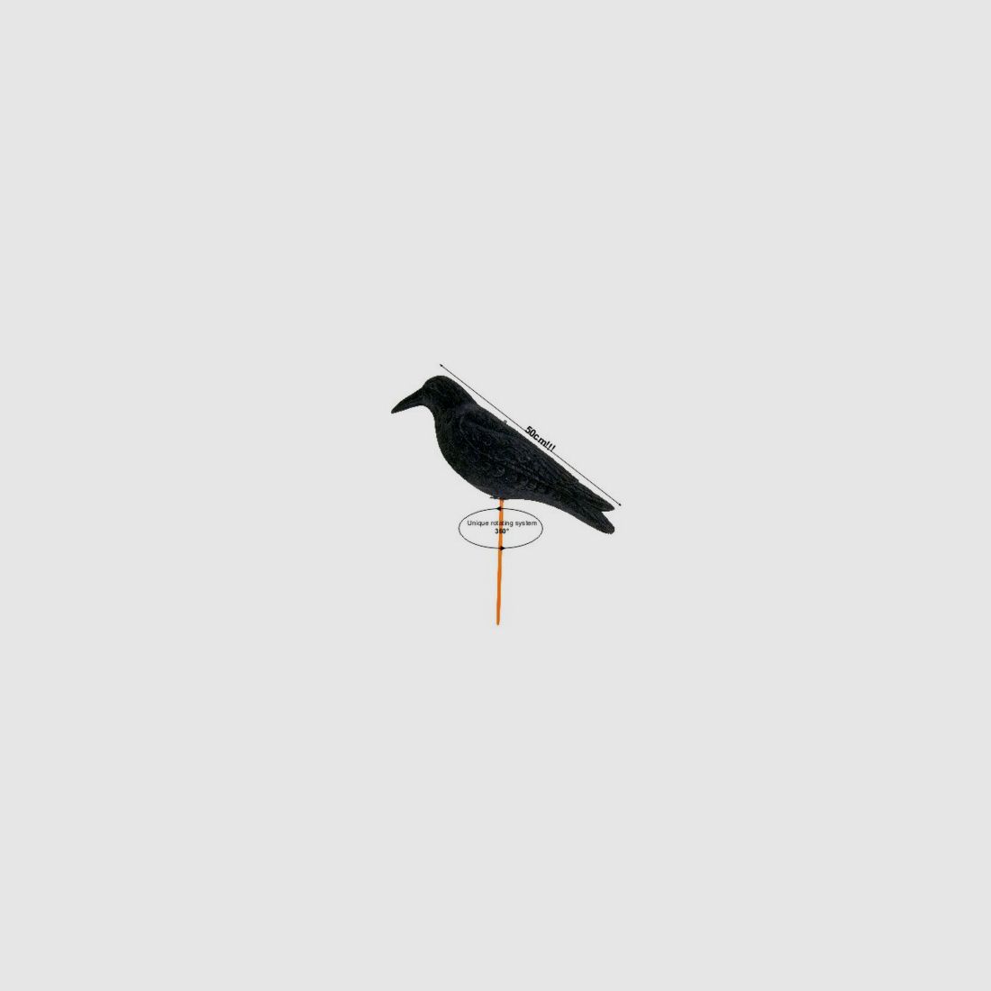 Magnum flocked crow decoy “Waggle” 50 cm, 4 pcs.