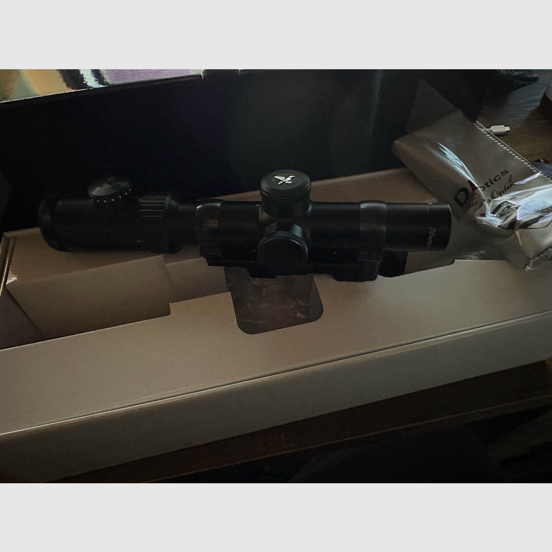 Zielfernrohr DDoptics Nighteagle 1-6x24 Gen 3 mit HMS Swift Schnellspannmontage