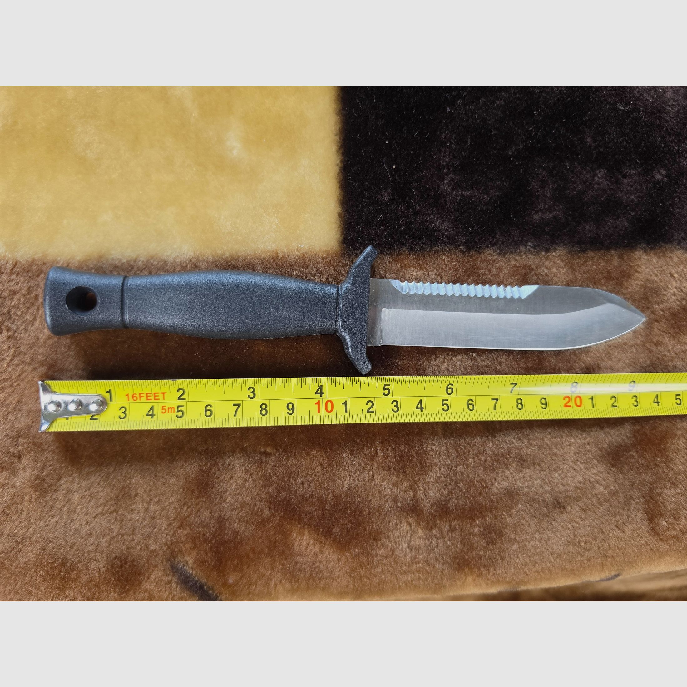 Exotic FES Rostfrei Feststehendes Taucher- & Outdoormesser mit Teilsägeschliff, Bild 4 von 4