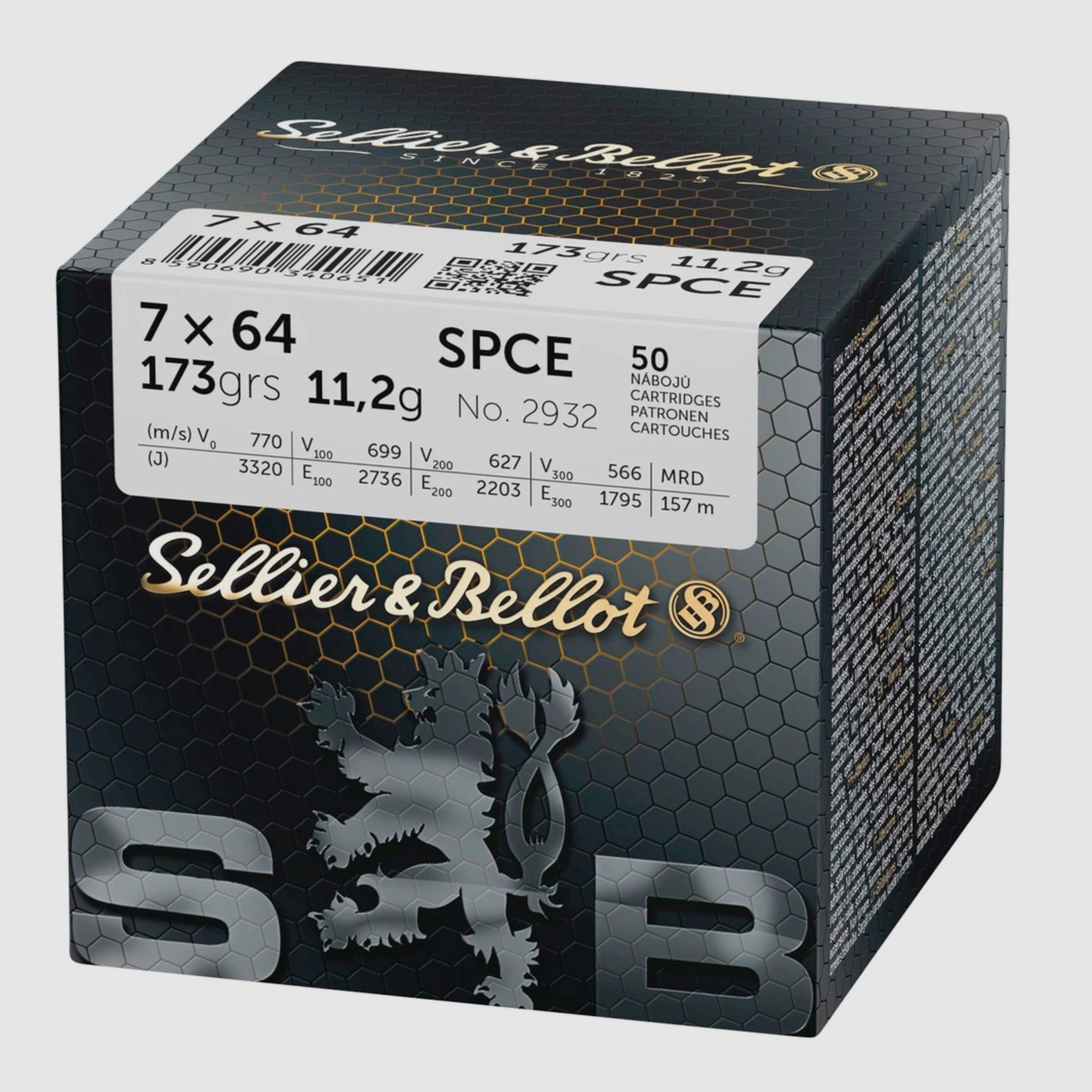 Sellier & Bellot 155484 7x64 partial jacket SPCE 11.2g 173grs.