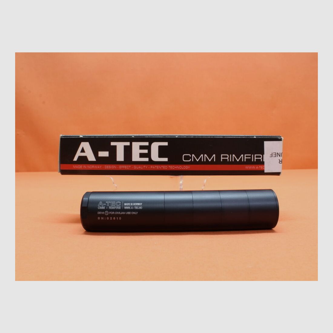 Silenciador A-TEC .22 A-TEC CMM Rimfire 1/2-28 (CMM4221228) con rosca interna