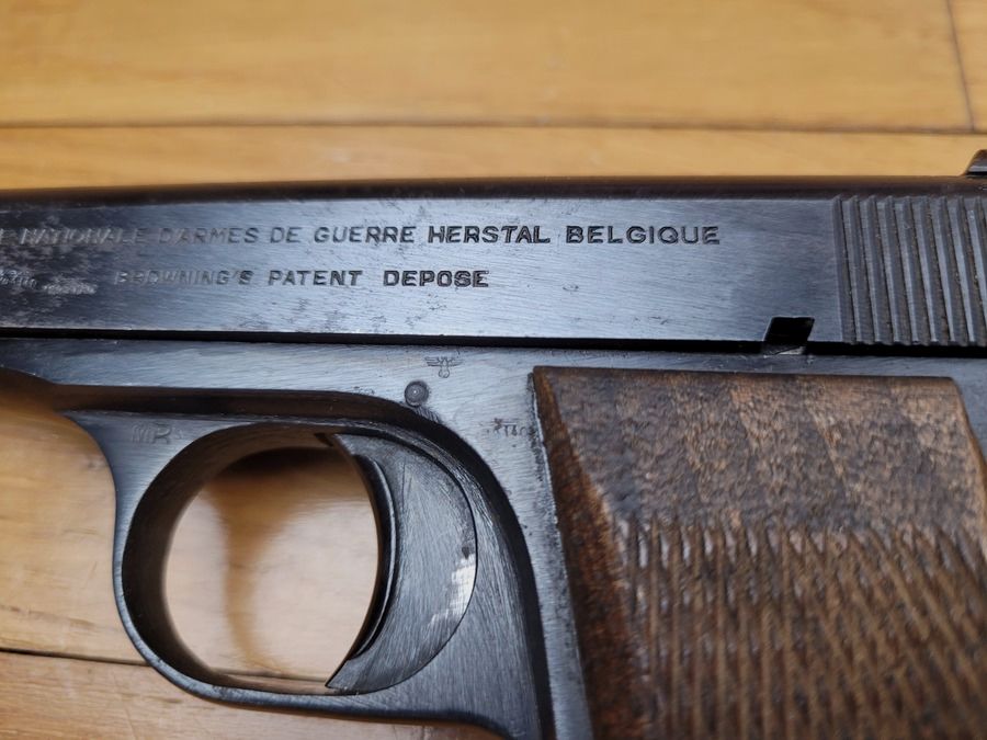 Schöner Browning Pistol mod. 10/22 – 7,65mm browning – Herstellung Herstal, beschlagnahmt von der deutschen Armee – Ca. 1942 / 44 – Sehr gute Funktion – TBE+, Bild 6 von 12