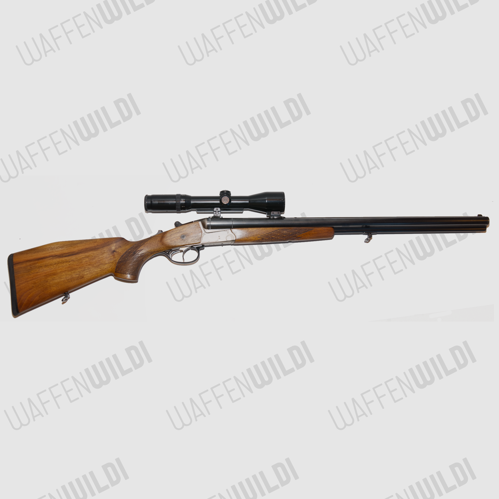 Krieghoff Trumpf drilling 12/70 – 12/70 – 7x65R met Schmidt & Bender richtkijker
