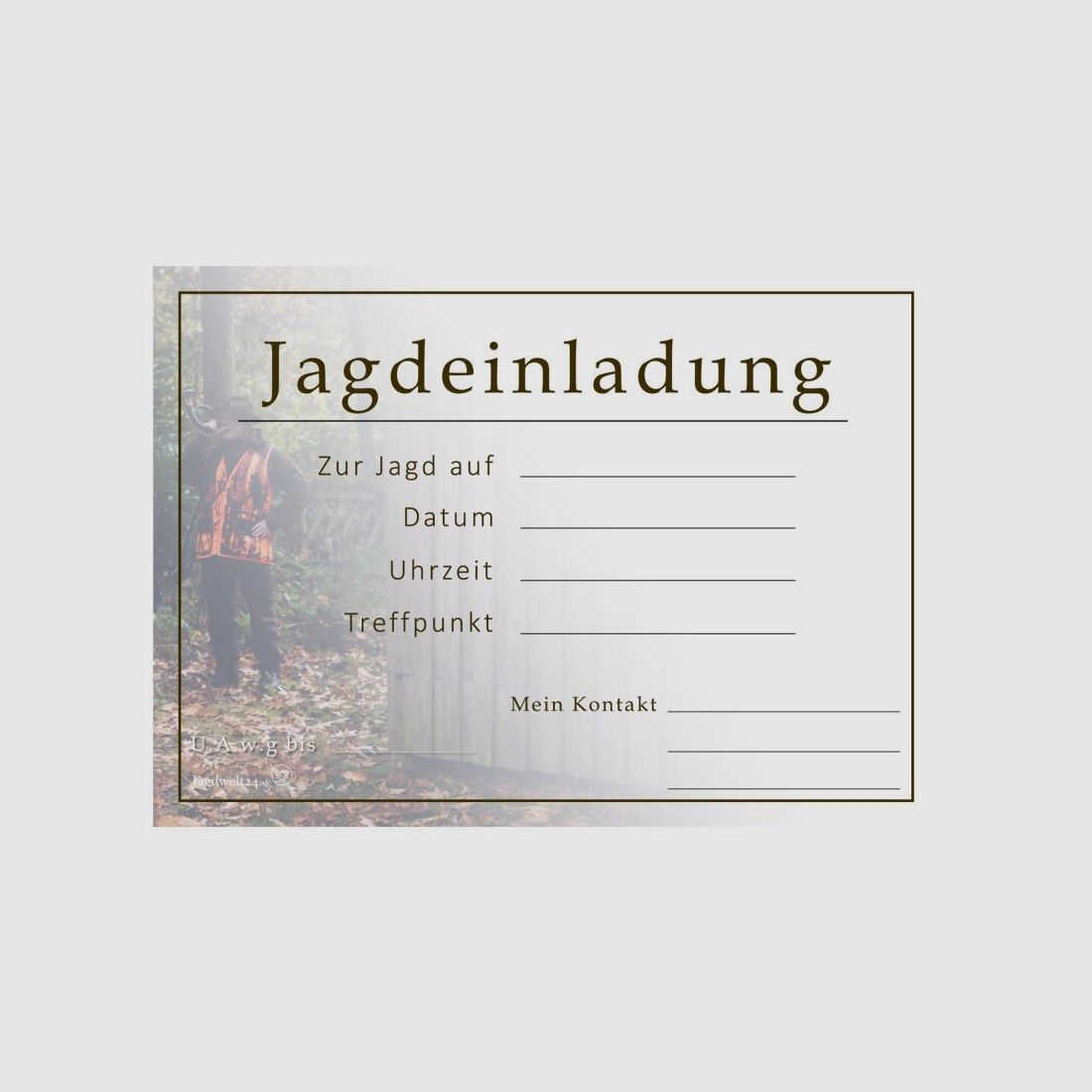 Jagdeinladung Jagdhornbläser a 10 Stk