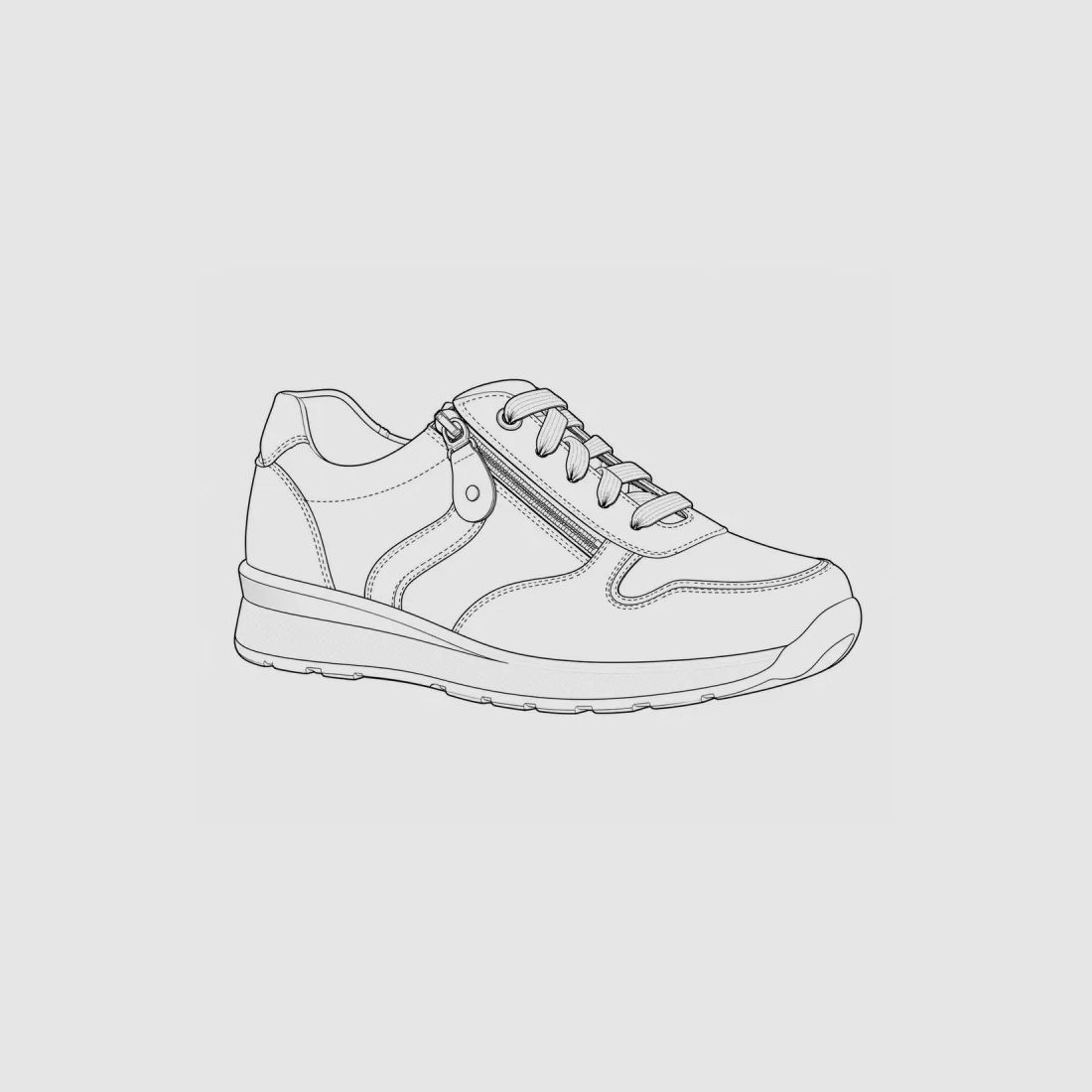 Beige/orange Sneaker mit Reißverschluss PU Mikrofaserfutter in den Größen 37 bis 41, Bild 8 von 8
