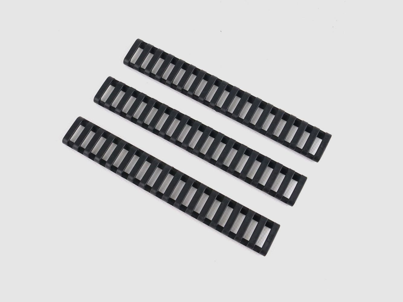 Couvercle de rail Picatinny Ladder 18-SLOT Noir 3 pièces, image 1 sur 2