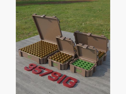 Filamelt Munitionsbox / Ammo Box .357 SIG – Patronenbox ‘Klappdeckel’ – 20 / 25 / 50 / 100 Runden