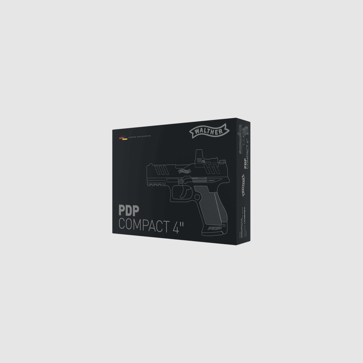 Walther PDP Compact 4" Zestaw CO2 Airsoft Pistolet OR w Czarnym | Umarex