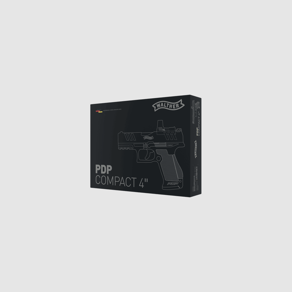 Walther PDP Compact 4" Set CO2 Airsoft Pistole OR in Schwarz | Umarex