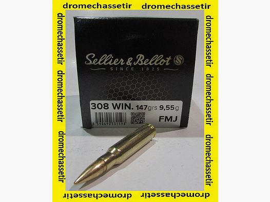 Box mit 50 Patronen Sellier & Bellot, .308 Winchester, 147 Grain