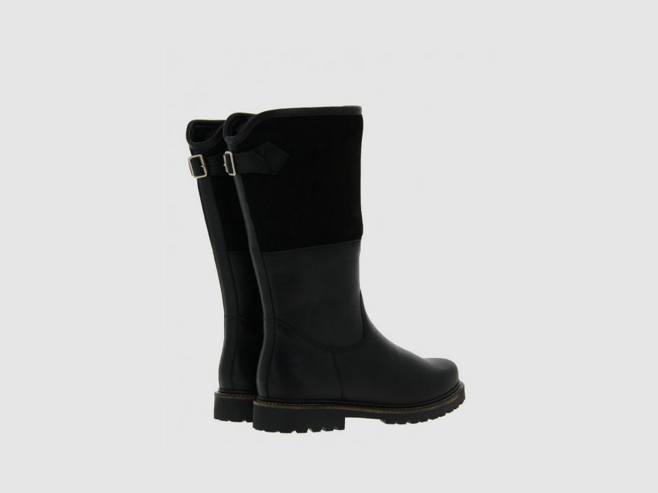 dirndl & bua men's boots with lambskin in black, image 3 of 4