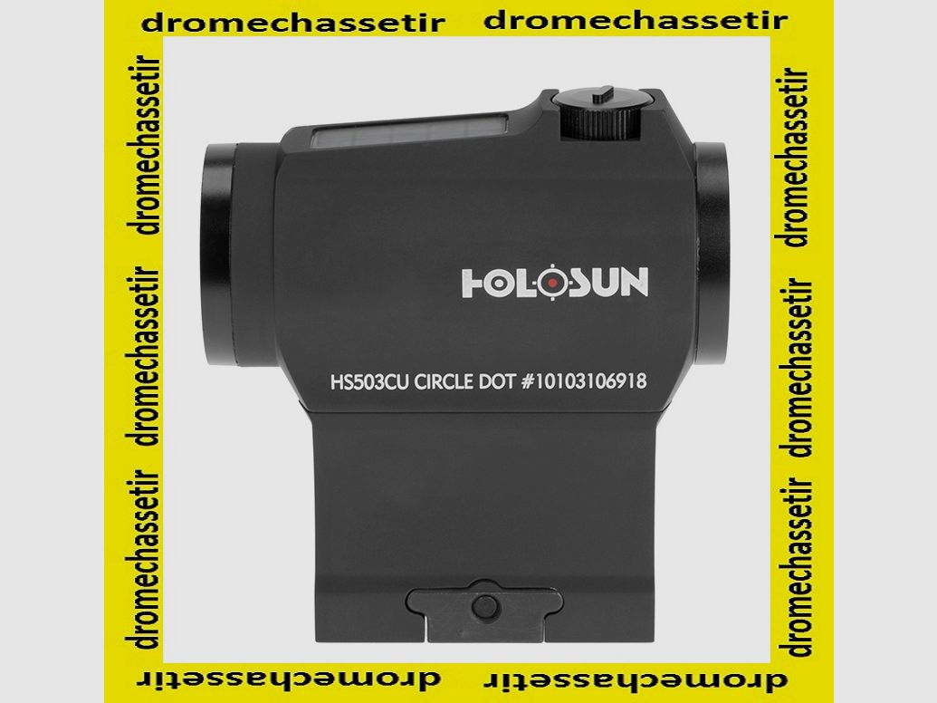 Point rouge compact Holosun HS503CU, circle dot avec montage picatinny, panneau solaire, image 3 sur 4