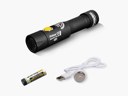 ArmyTek Prime C2 Magnet USB Torche LED Blanche de Poche avec Clip de Ceinture