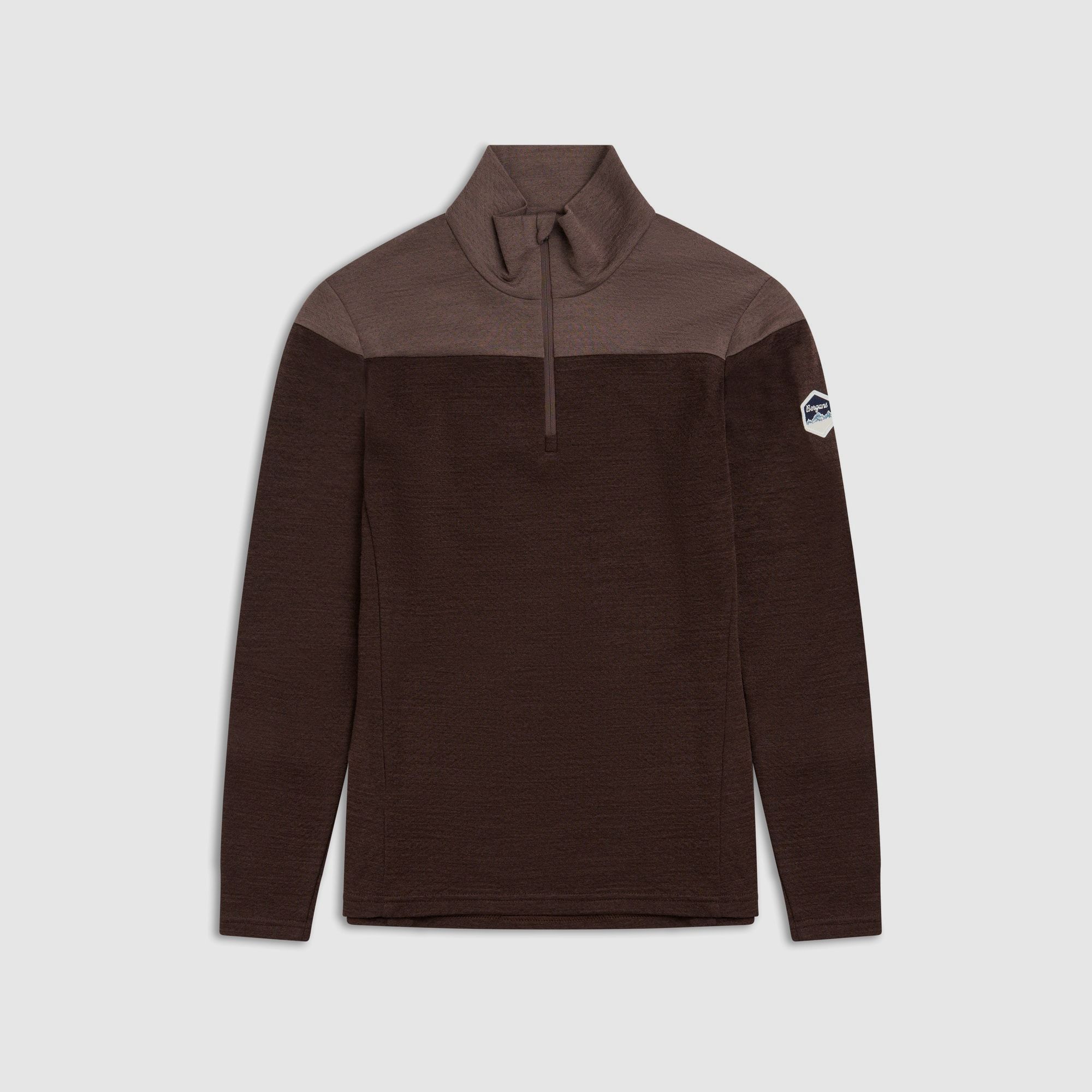 Bergans Inner:Dual Merino Half-Zip Thermoshirt Women Dark Chocolate/Hot Cocoa L