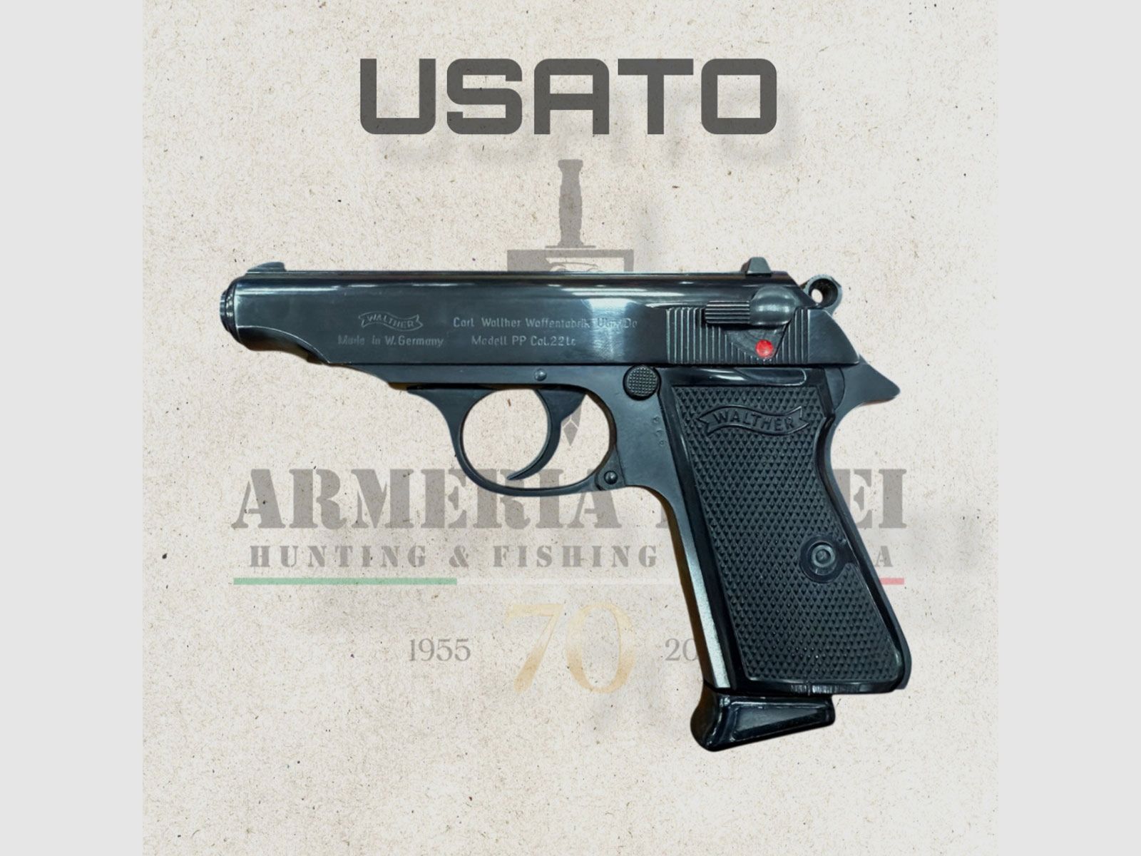 USED – PISTOL – WALTHER MODEL PP cal. 22LR, image 1 of 4