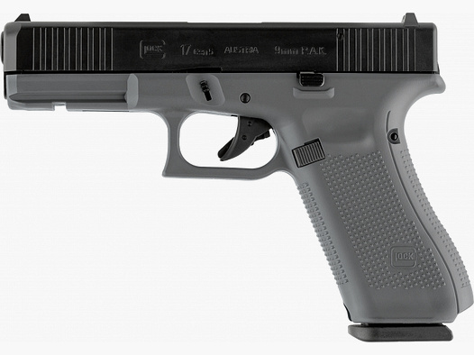 GLOCK 17 Gen5 Kaliber 9mm PAK die von der Marke GLOCK lizensierte Schreckschusswaffe Tungsten Grey