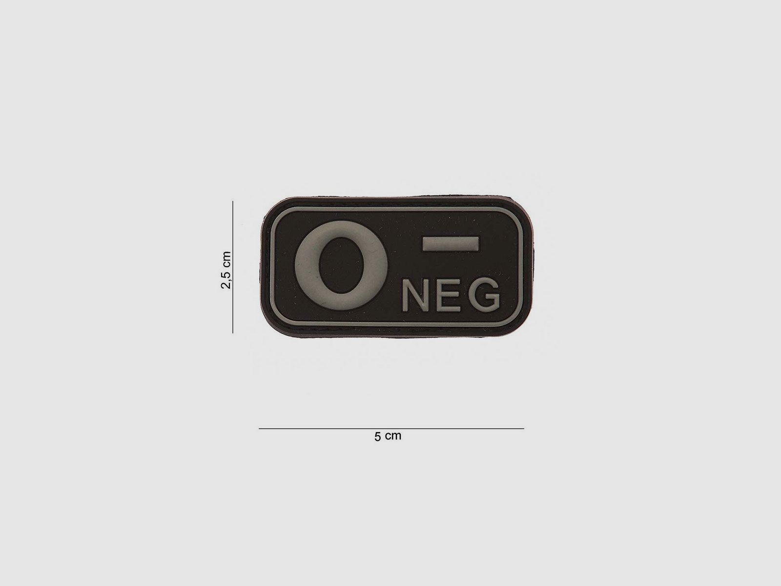 PATCH – TOPPA 3D AUS PVC GRUPPO SANGUIGNO 0- negativ schwarz