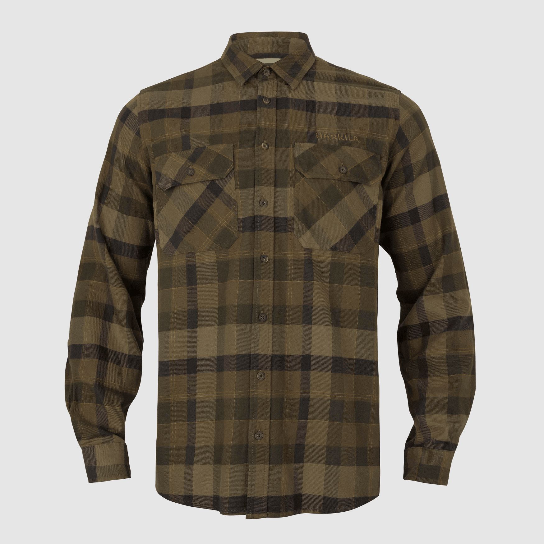 Härkila Asmund L/S Shirt Men Beech Green Check XXL