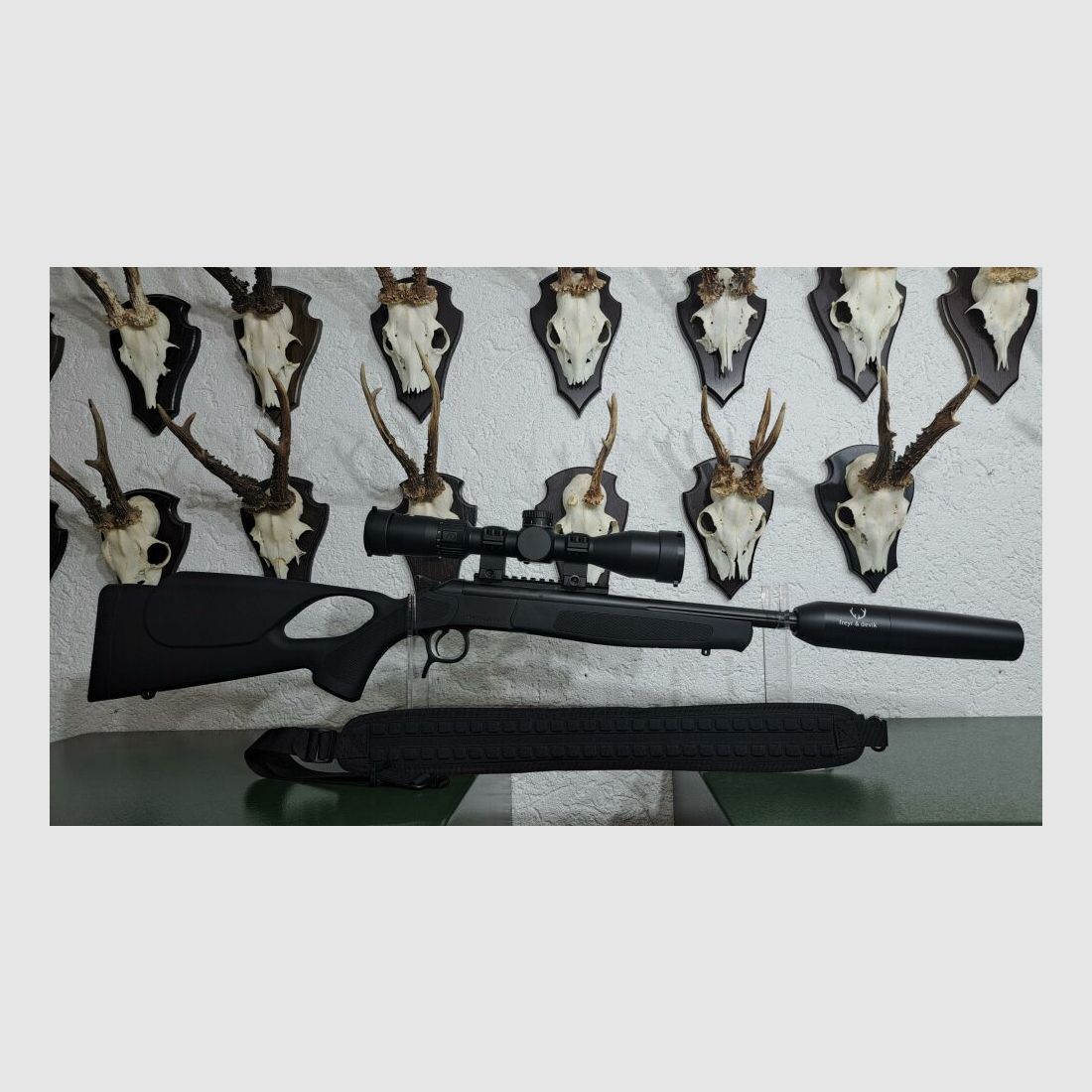 BERGARA Bergara TD 13 Lochschaft Schwarz + Zielfernrohr + Schalldämpfer