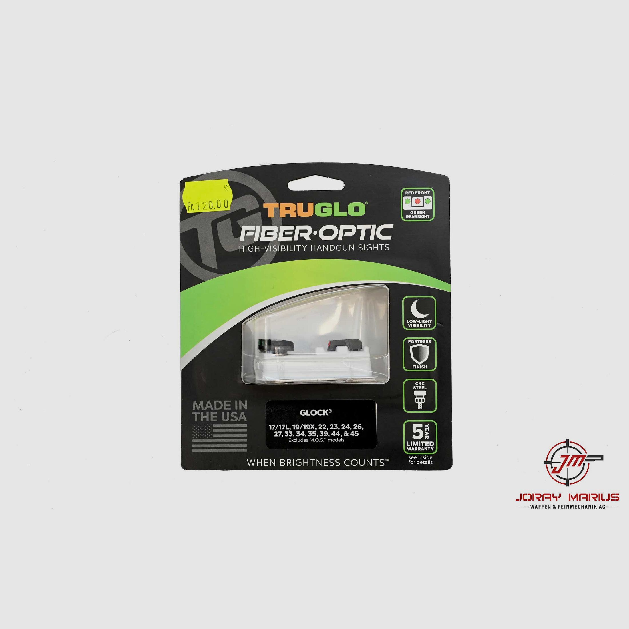 TRUGLO Fiber-Optic Visierset für Glock