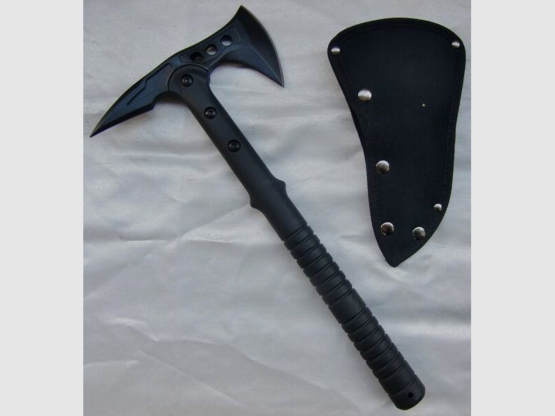 Taktisches Beil/Tomahawk „Black Ice Apache I“ incl. schwarzer Cordurascheide