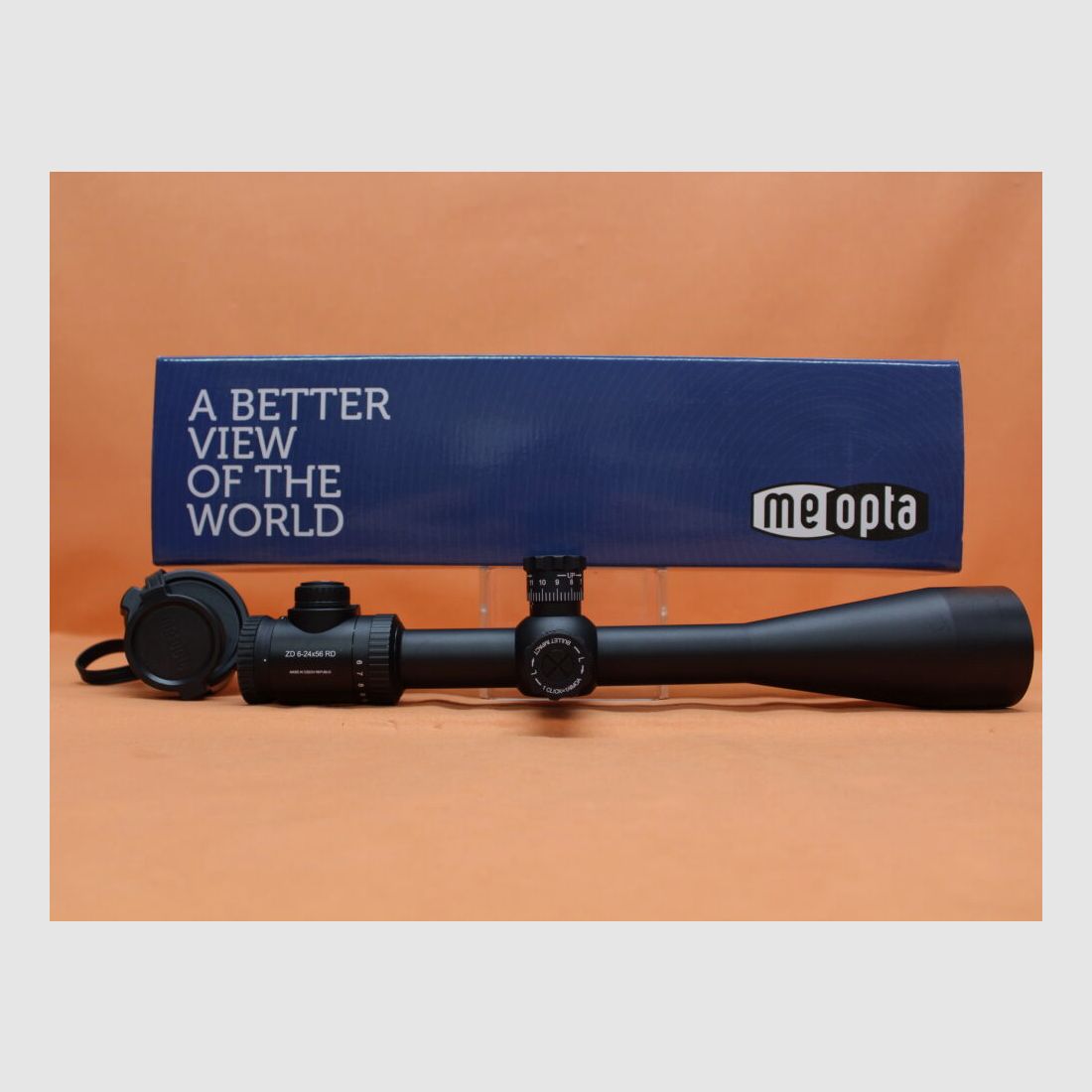 Meopta Meopta ZD riflescope 6-24x56 RD MOA MilDot2 illuminated reticle (2nd focal plane) 1/4MOA click, 30mm main tube