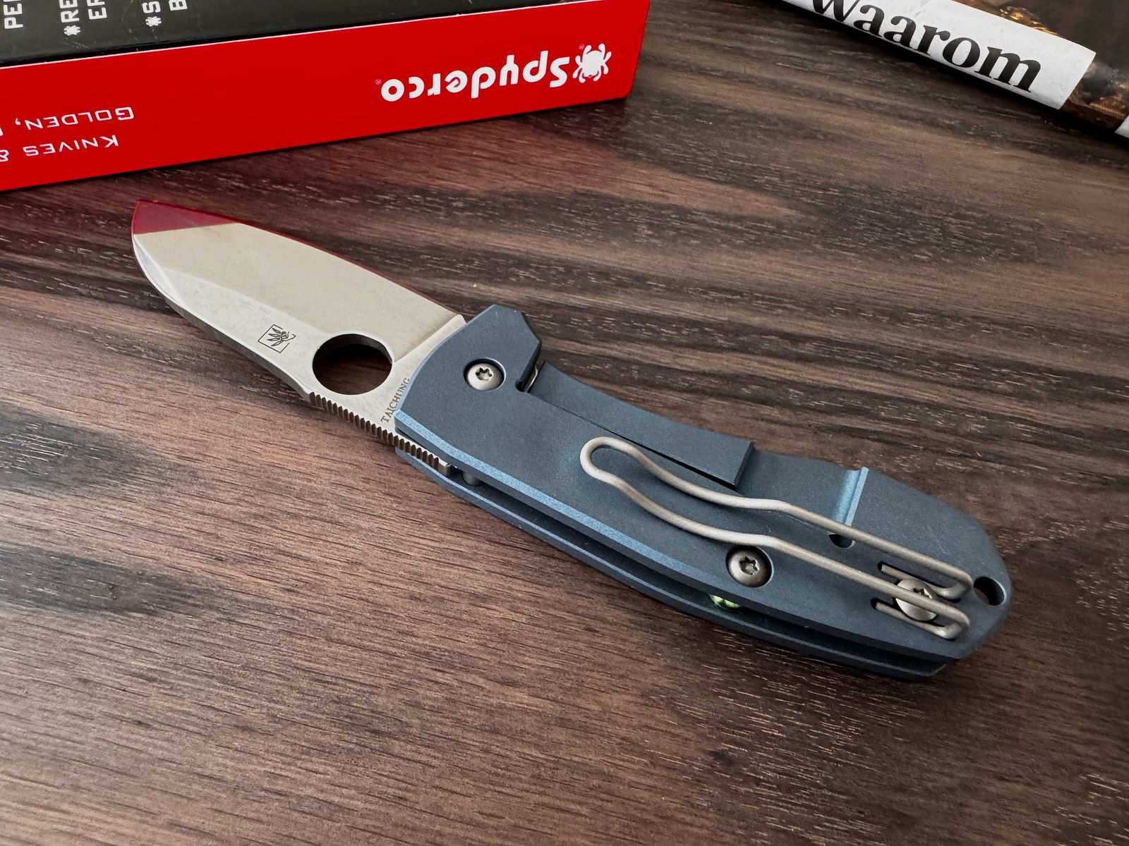Spyderco Techno 2 EDC Modern Seigaiha Motiv (Exklusiv) Blau