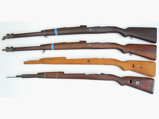 4 Stück Schäfte Schaft für Mauser 98k Argentino 1909 DWM Karabiner