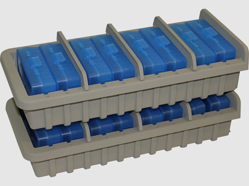 MTM Patronenboxenregal AR9M Ammo Rack blau klar/dark earth 9mm/.380 Auto