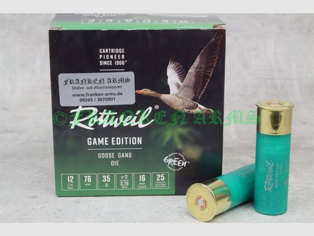 Rottweil Game Edition GANS 12/76 3,75mm 25 pezzi prezzi all'ingrosso