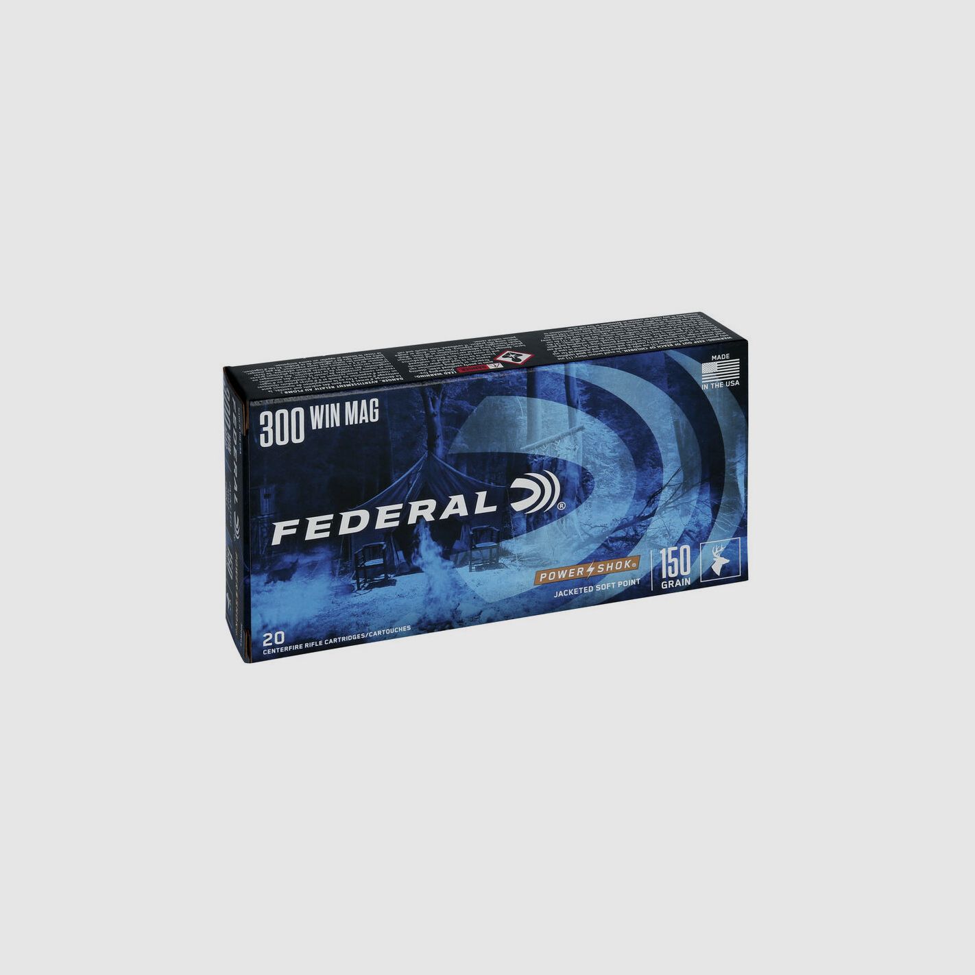 Büchsenmunition FEDERAL Power-Shok – 300 Win. Mag. – 150 grains – SP