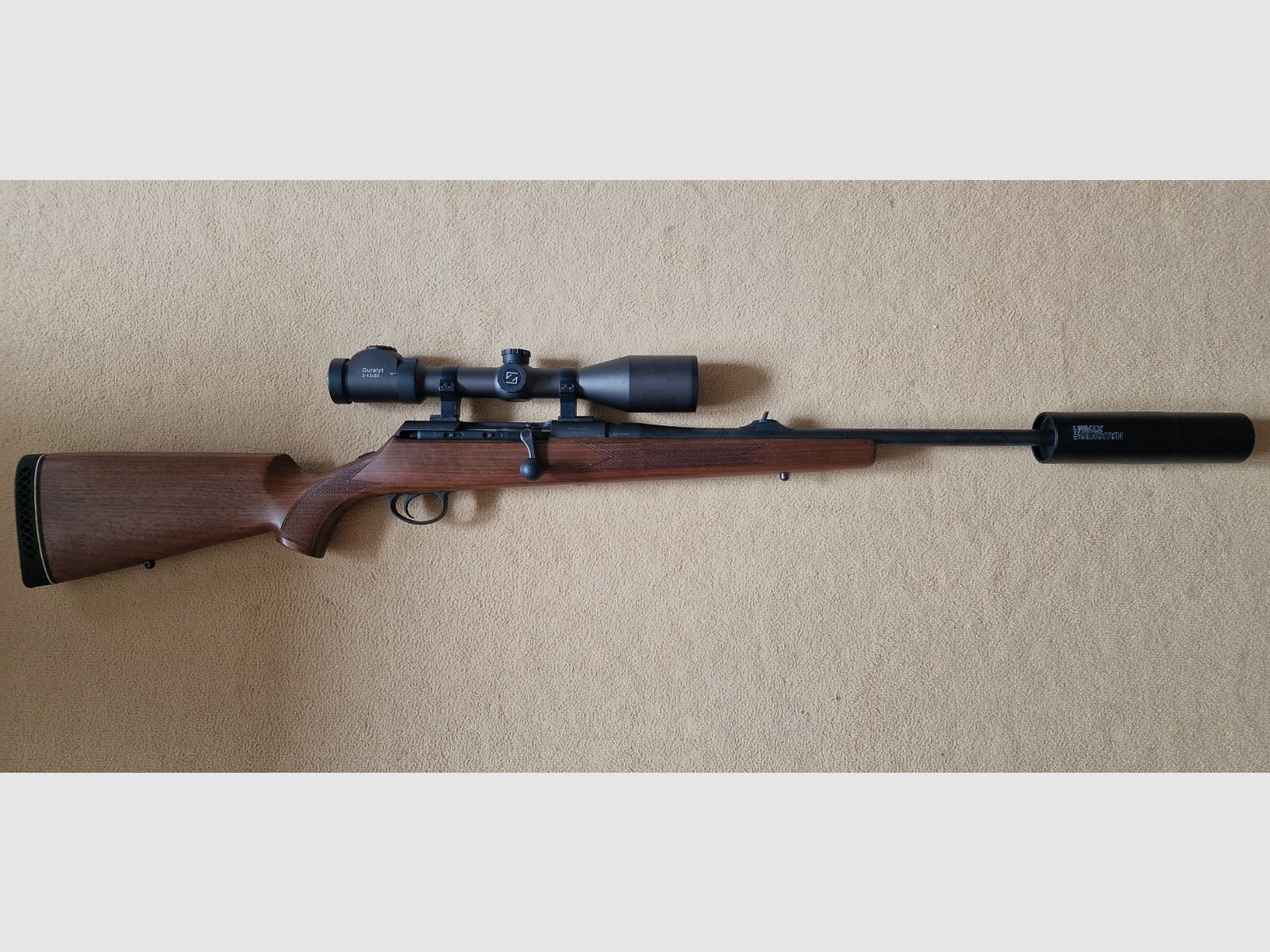 Mauser M96 with optics and silencer