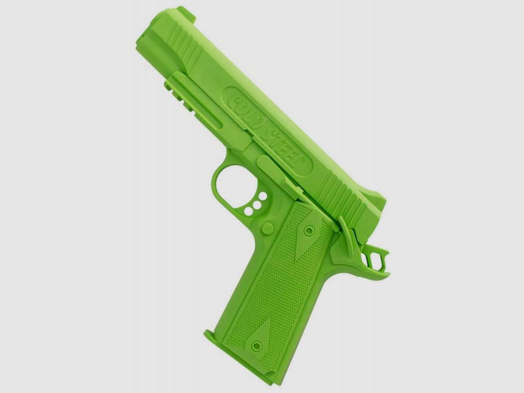 Cold Steel 1911 Gummi-Trainingspistole, gespannt und gesichert