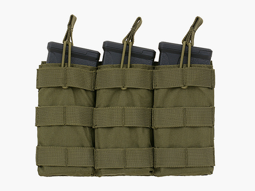 Modularny otwarty potrójny futerał na magazynki do 5.56 - oliwkowy [8FIELDS]
