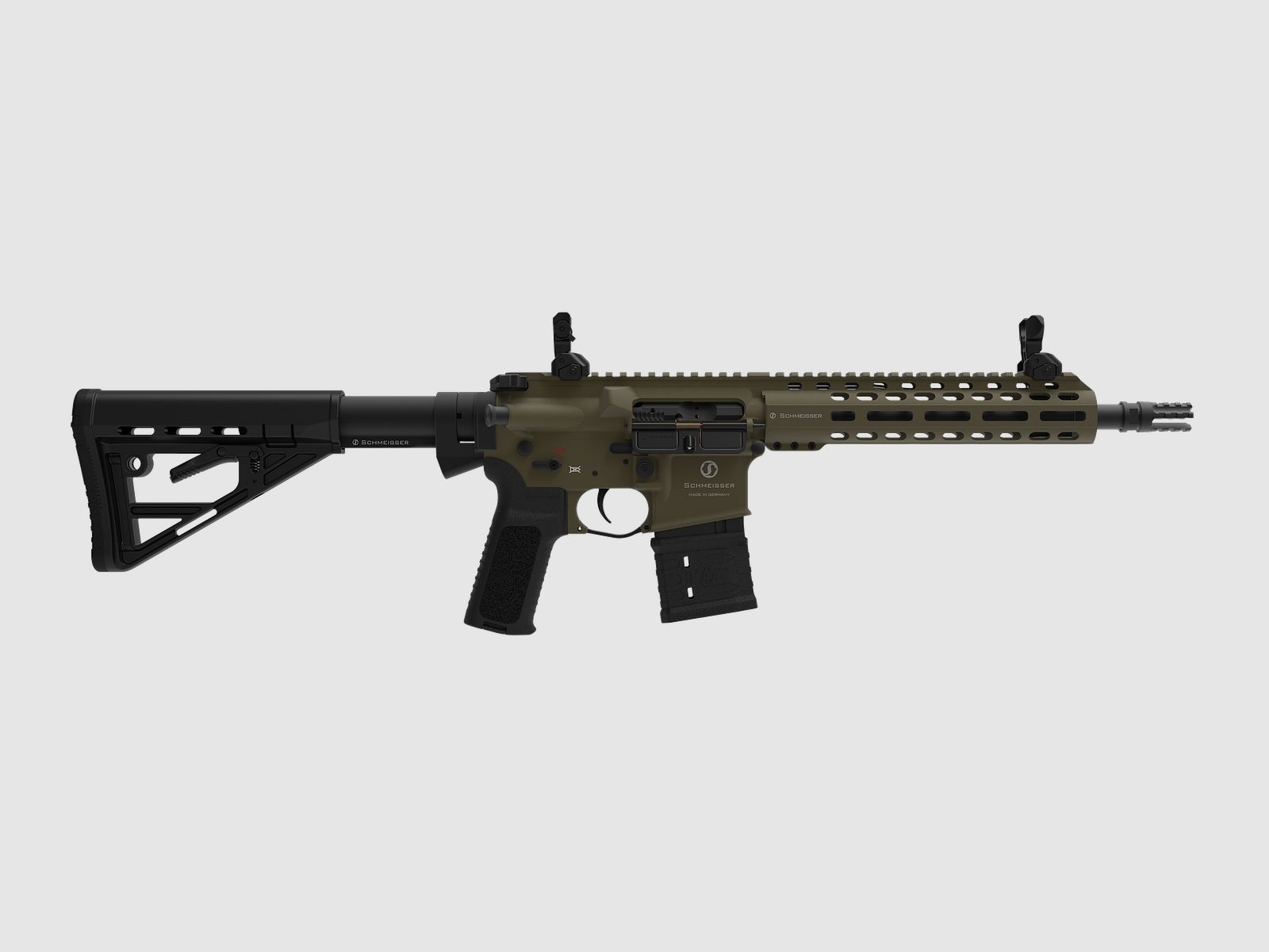 SCHMEISSER AR15 S4F Slim Line – CERAKOTE OD GREEN / .223 Rem. / 10,5" | 267mm