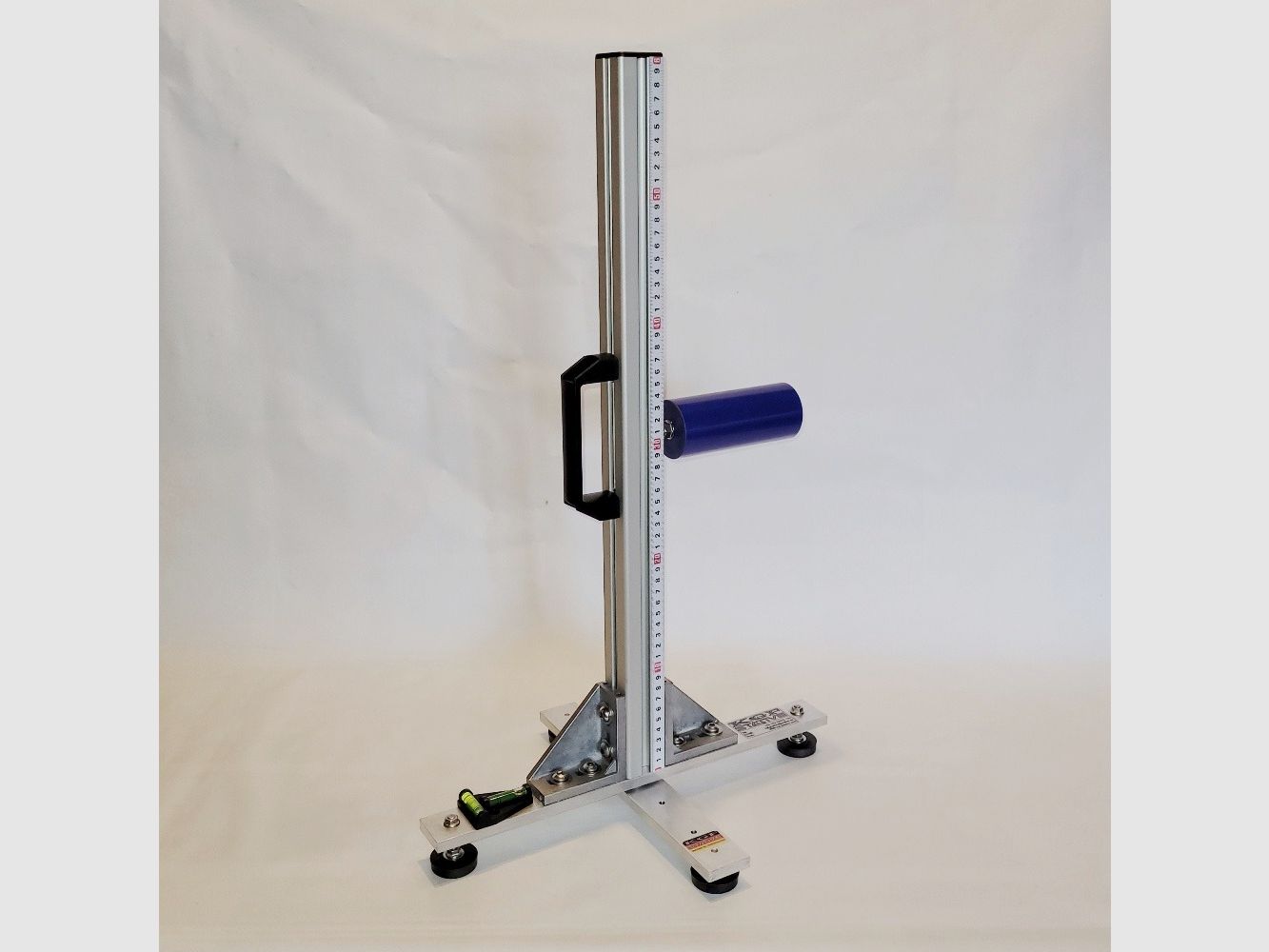 KGF Auflagestativ - Auflageständer Alu X-600-Pro mit Buchenholz-Auflage, klappbar, Waage, Griff und Maßband