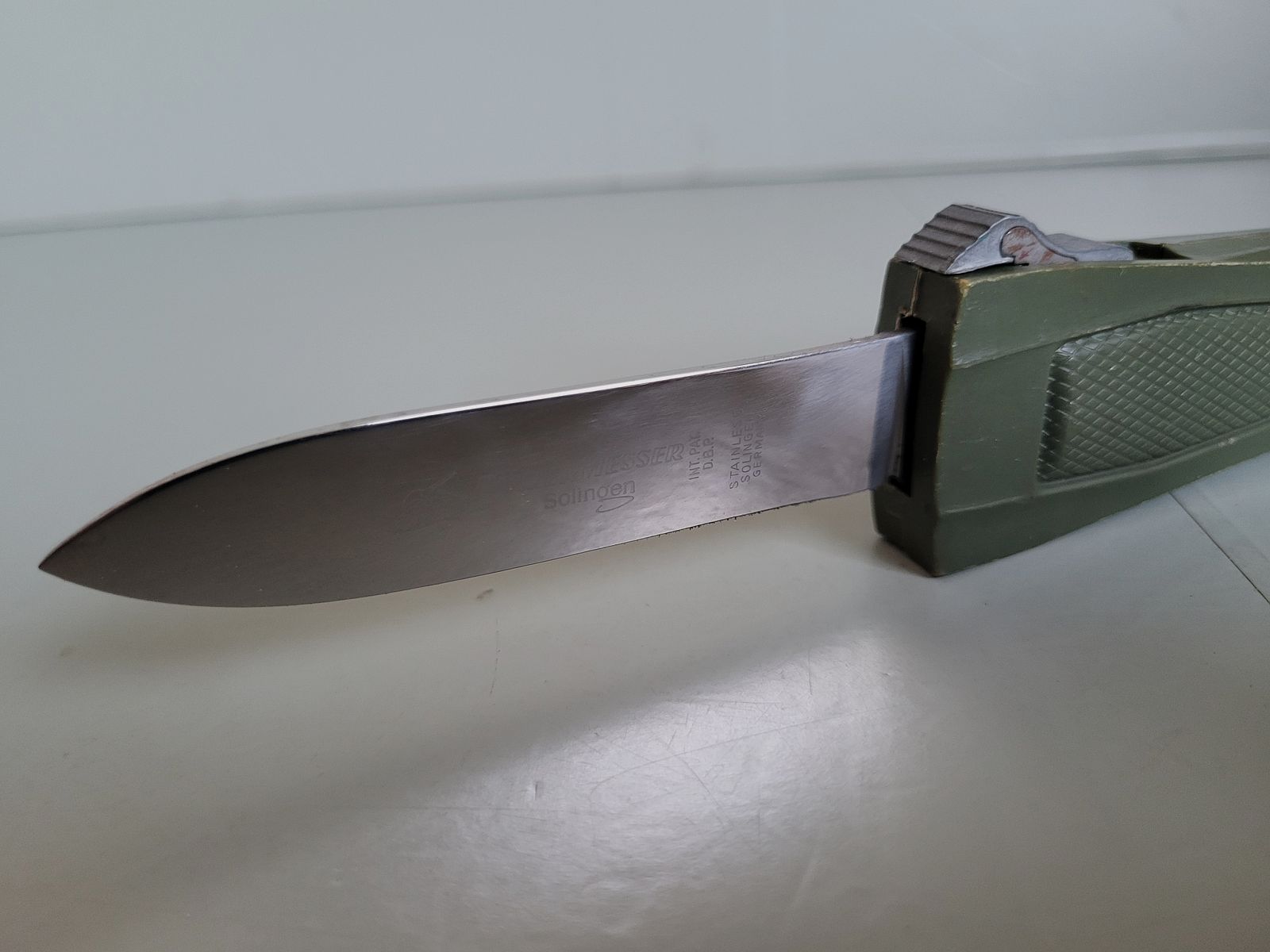 Nóż automatyczny Panzer - patent Solingen D.B.P - wojskowy - nóż żołnierski