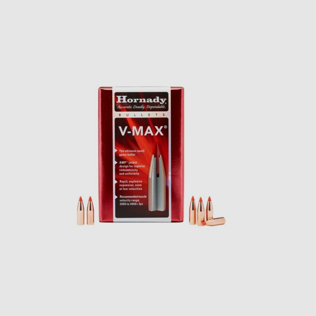 HORNADY KOGELS .22/.224 55GR V-MAX 22271 | Precisie Varmintkogel met Polymeerpunt