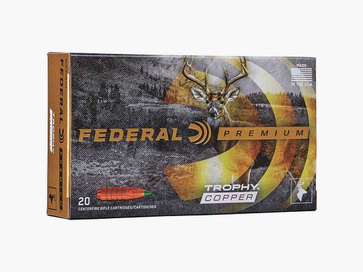 .30-06 Spr. Trophy Copper sans plomb 11,7g/180grs. Munitions Federal