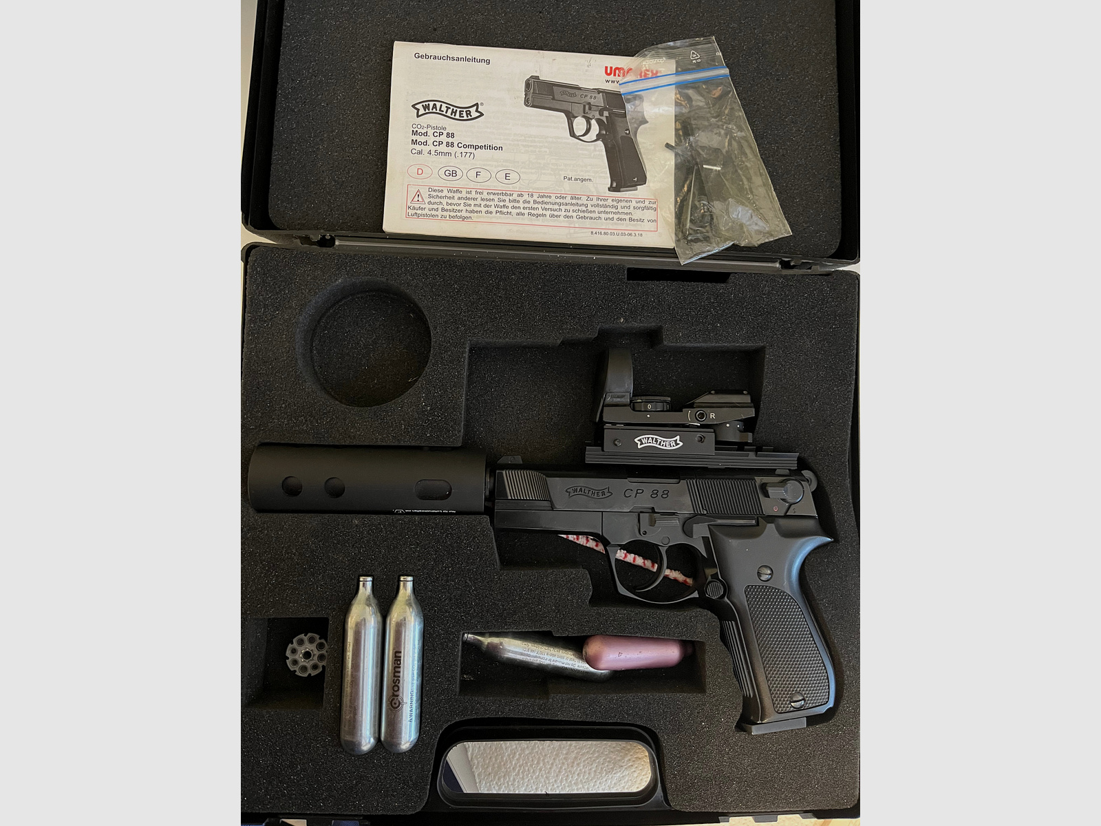 Walther CP 88 Competition mit Zubehör