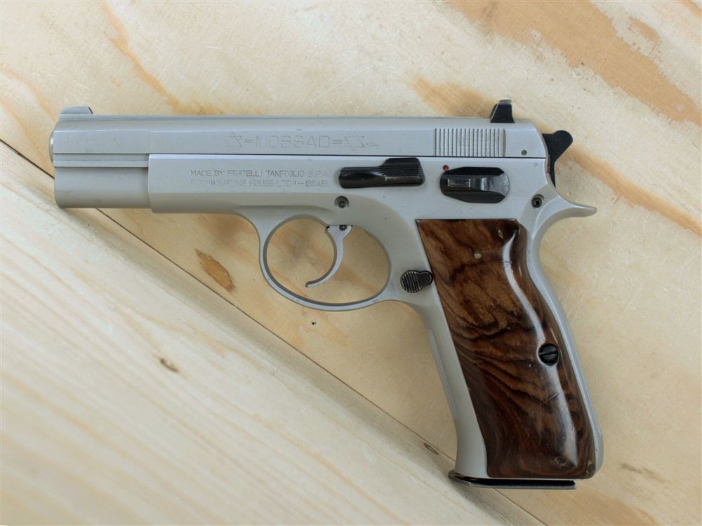 TANFOGLIO Mod. Mossad semiautomatisch pistool kal. 9×19 met 15-schotsmagazijn, afbeelding 1 van 3