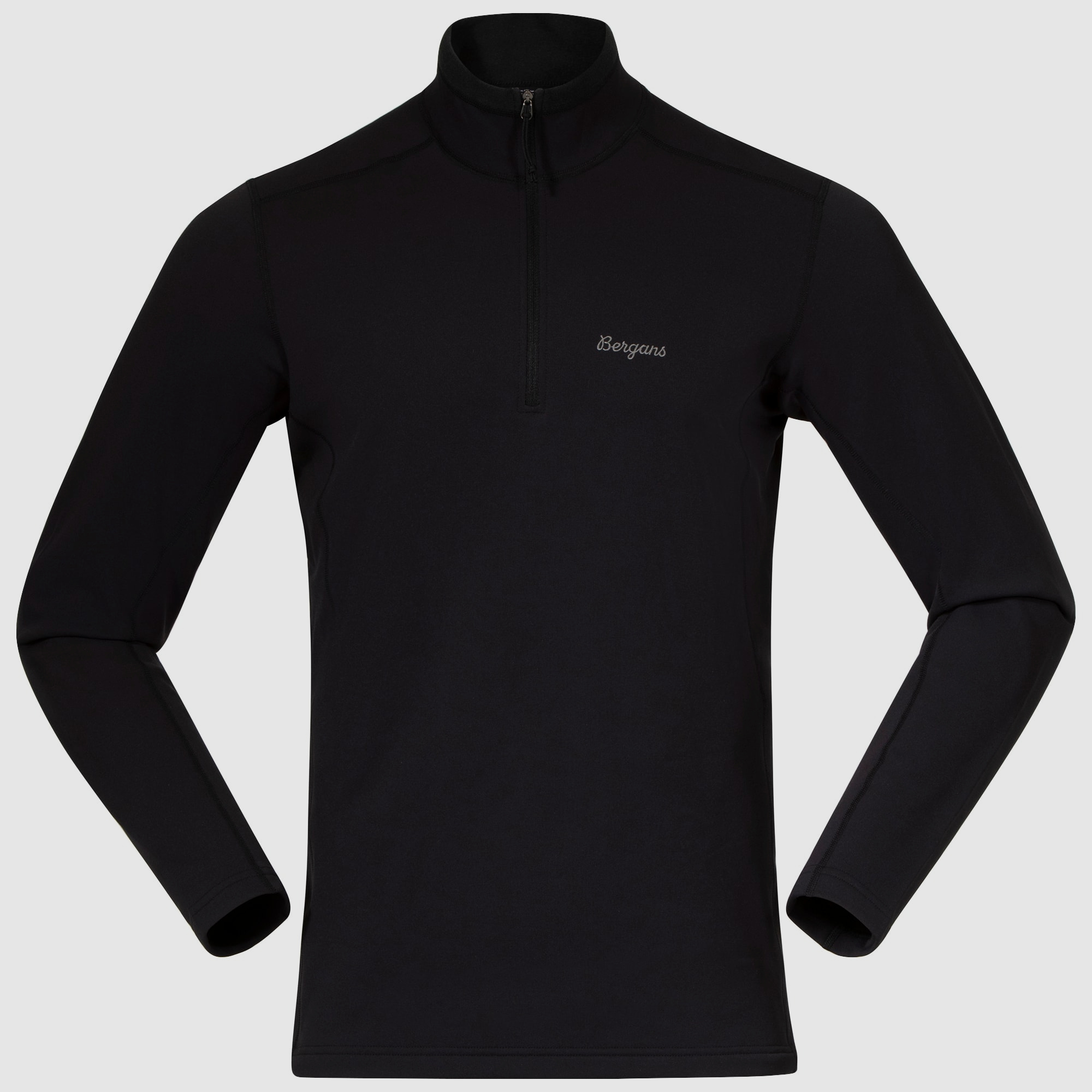Bergans Midtli Midlayer Half Zip Hommes Noir XXL