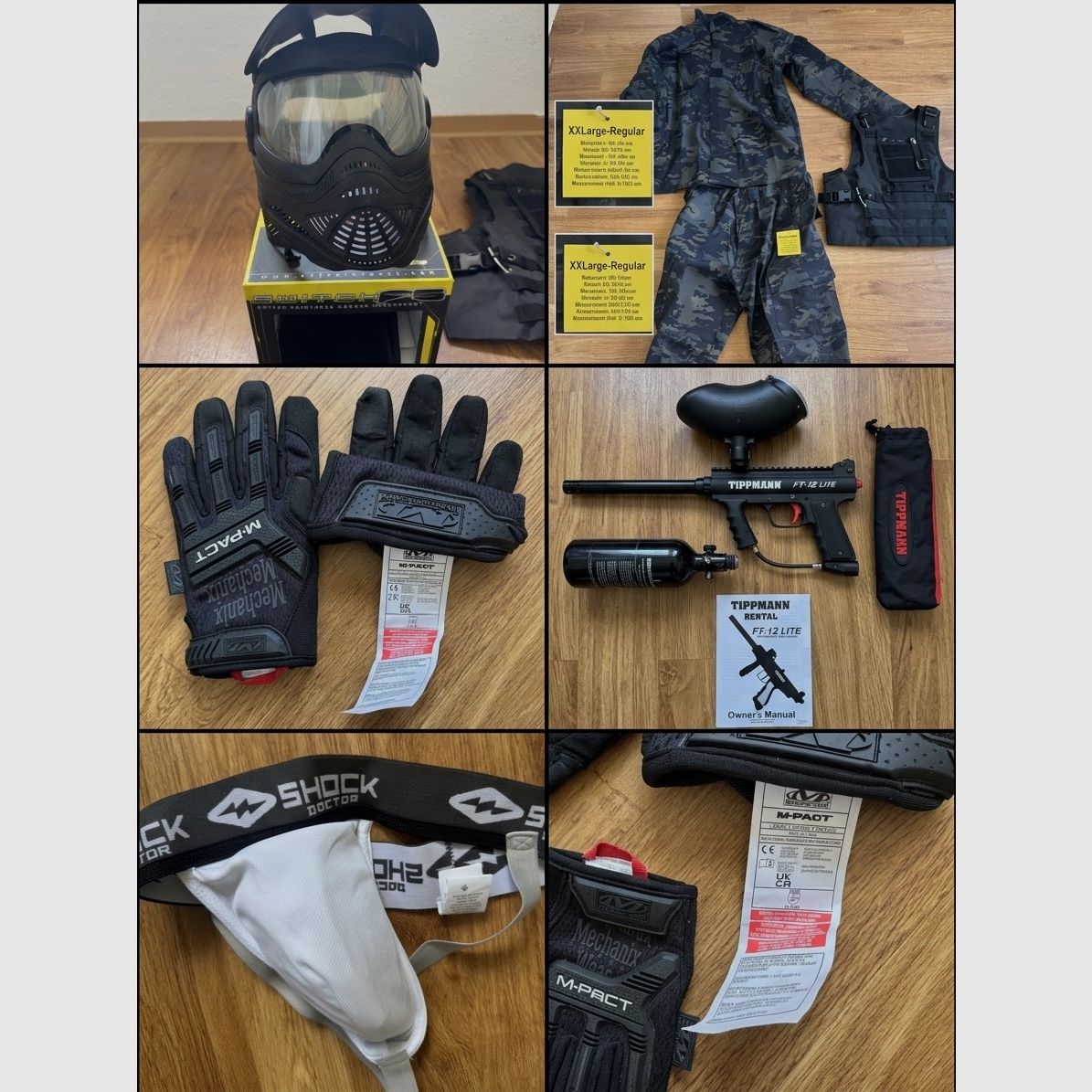 Set complet Paintball NEUF & jamais utilisé – Tippmann FT-12, masque Proto, tenue camo (XXL), Mechanix L & accessoires Prix négociable, image 1 sur 12