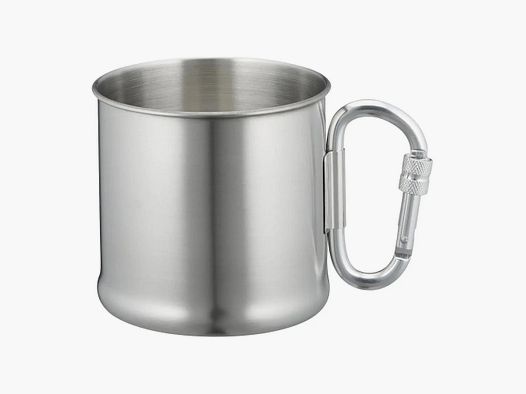 Mil-Tec Carabiner Mug Stainless Steel 500 ml