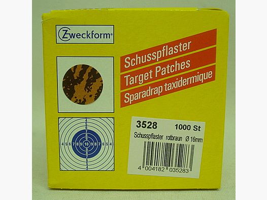 Schusspflaster Fuchs alt - 16mm, rot