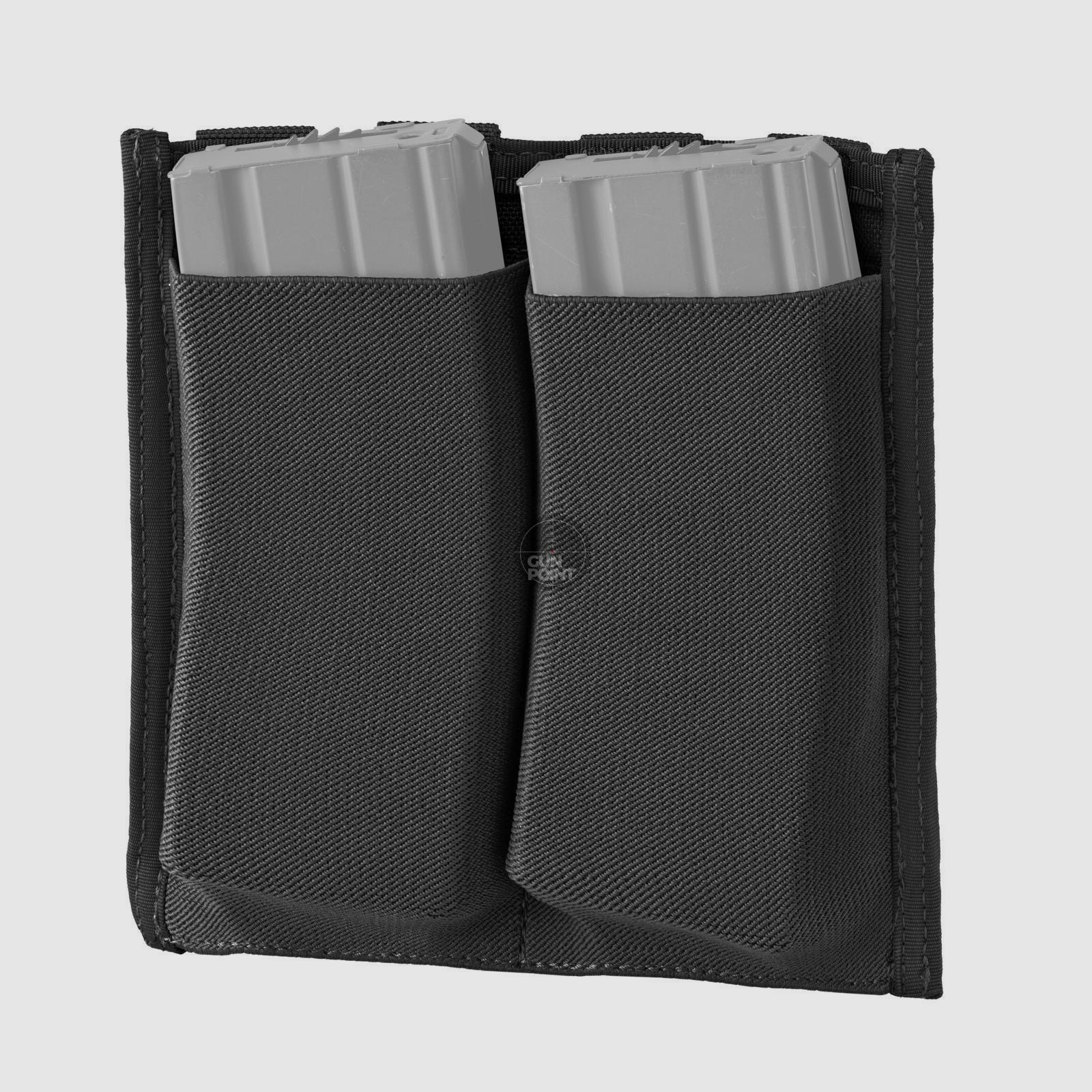 DEFCON 5 LOW PROFILE ELASTIC 5.56 DOUBLE MAGAZINE POUCH BLACK
