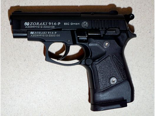 Zoraki 914 brüniert Schreckschuss Pistole 9mm P.A.K. neuwertig!